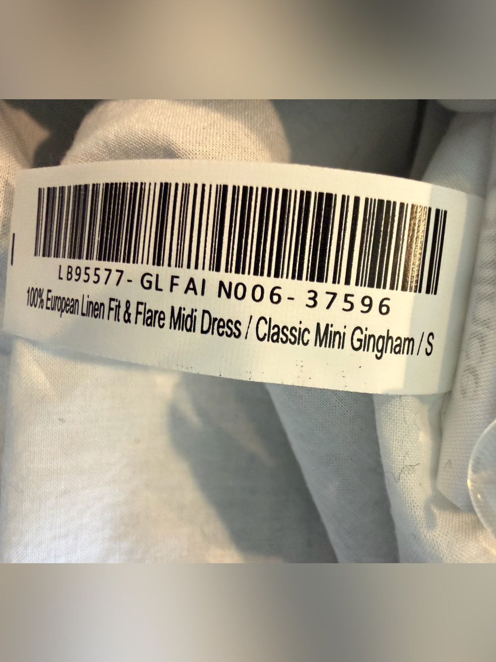 Quince 100% European Linen Fit & Flare Midi Dress / Classic Mini Gingham / S - Picture 6 of 8